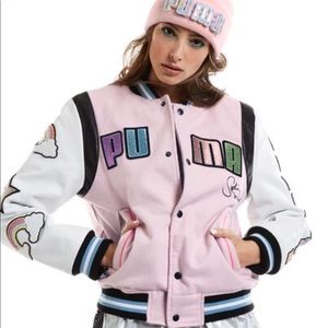 PUMA x SOPHIA WEBSTER Women Leather Varsity Jacket